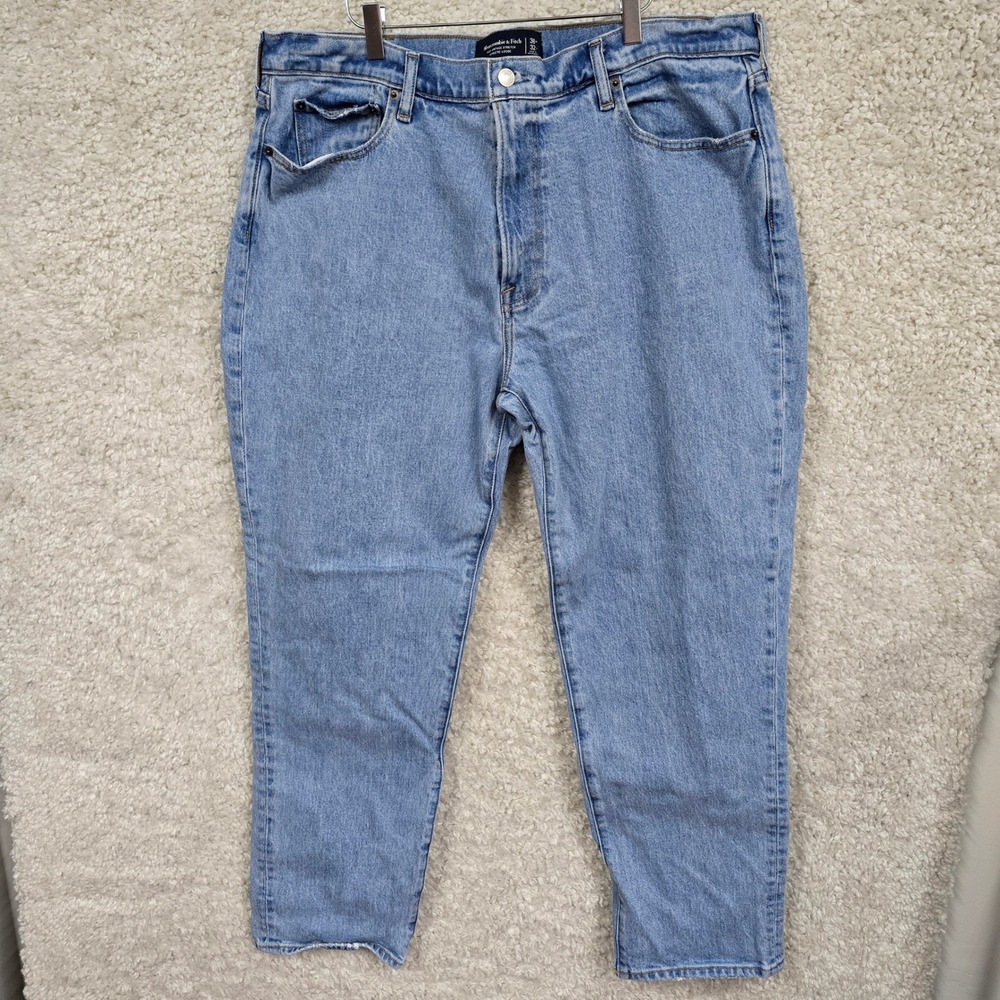 Abercrombie & Fitch Vintage Stretch Jeans Athletic Loose Mens 38x32 Light Wash